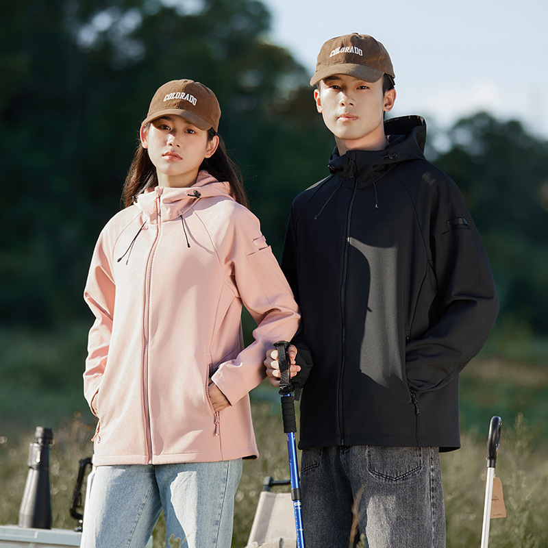Ddmyoutdoor Outdoor Soft Shell Autumn Winter Men S Windproof Waterproof Warm Women S With Thick Fleece And Single Layer Jacket For Couples Jackets