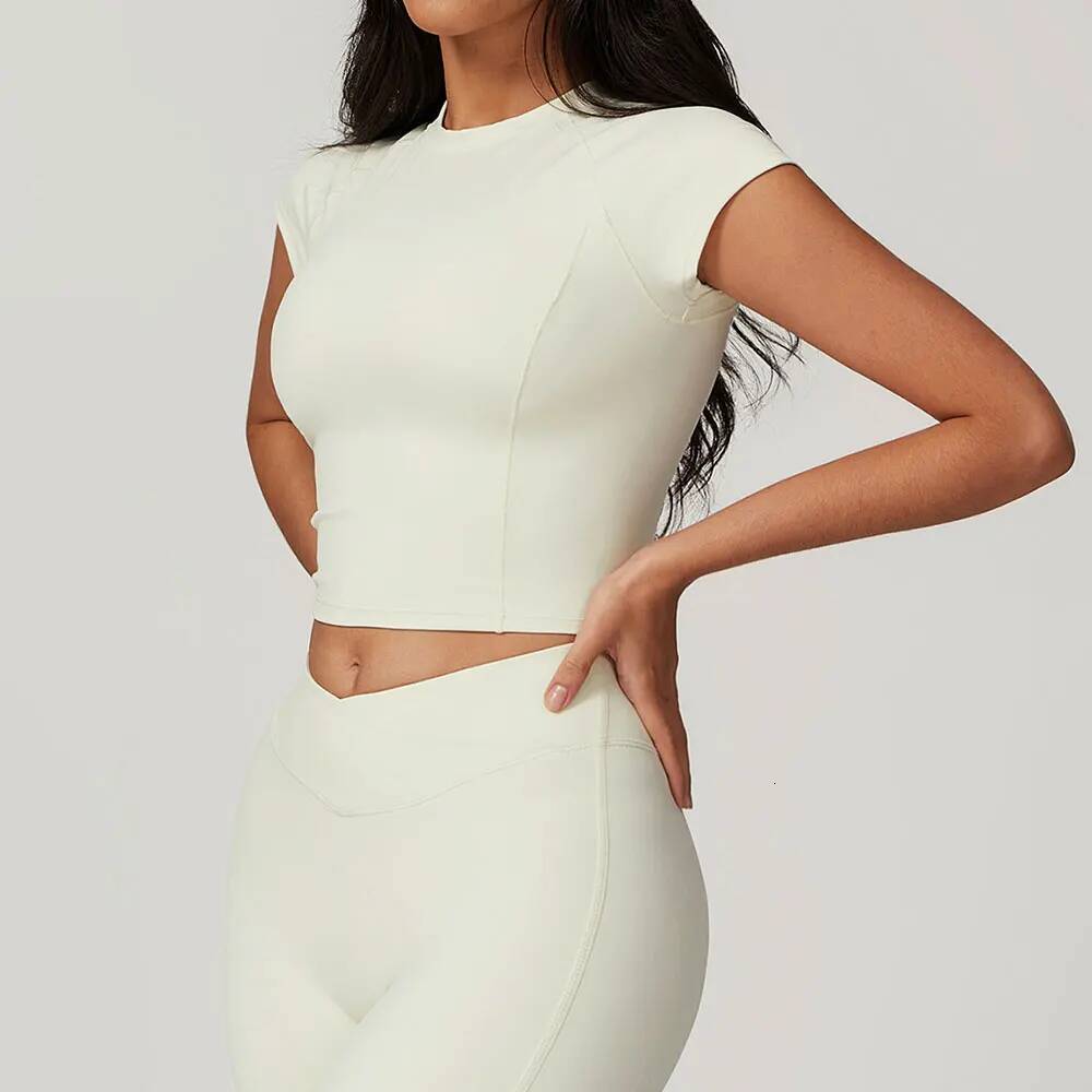 Sports T-shirt Women Fiess Short Sleeves Yoga Dance Clothes High Elastic Running Shirts Gym Push Up Workout Top Tee