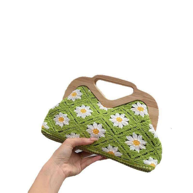 NEW Tote For Women Floral Crochet Large Capacity Vintage Multicolor Hollow Out Handbag Travel Shopping Bag