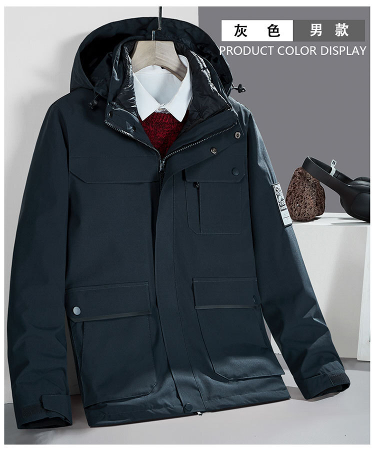 Ddmyoutdoor Group Purchase Outdoor Down Men s Camouflage Three In One Two Piece Set Detachable Winter Women s Mountaineering Jacket Jackets