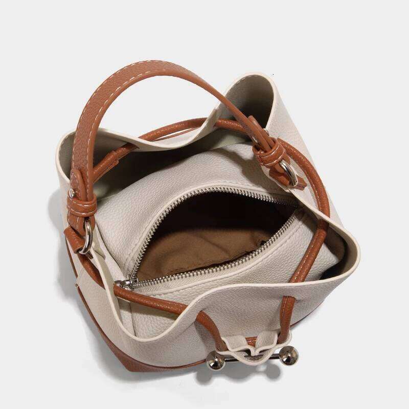 Classic Mini Bucket Bags For Women Designer Handbags And Purses 2025 New In PU Splicing Design Sequined Underarm Shoulder