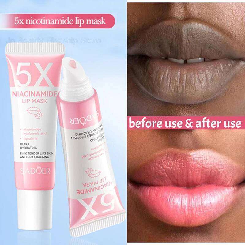 free shipping Remove Dark Lip Balm Lightening Melanin Mask Gloss Exfoliating Lip Pink Treatment Reduce Lip Lines Improve Dryness Moisturizing