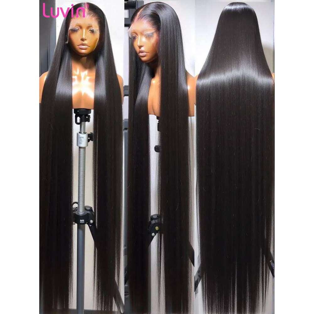 Luvin 38 40Inch Front Wigs 13x6 13x4 Hd Lace Frontal Bone Straight 5x5 Glueless Wig Human Hair For Black Women