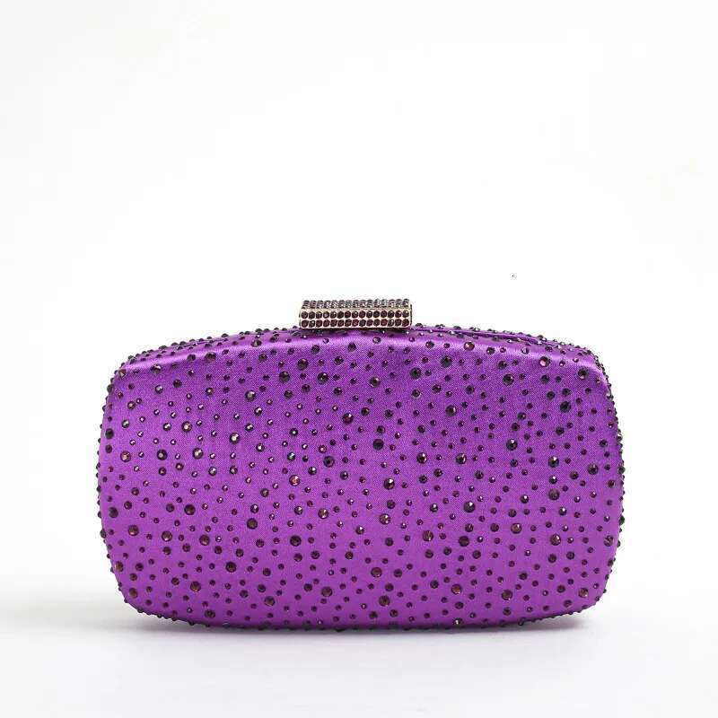 Celebrity Fashionable Women's Rhinestone High-end Bridal Evening Bag Mother of Bride Dress Matching Handbag Fresh Pink Purse