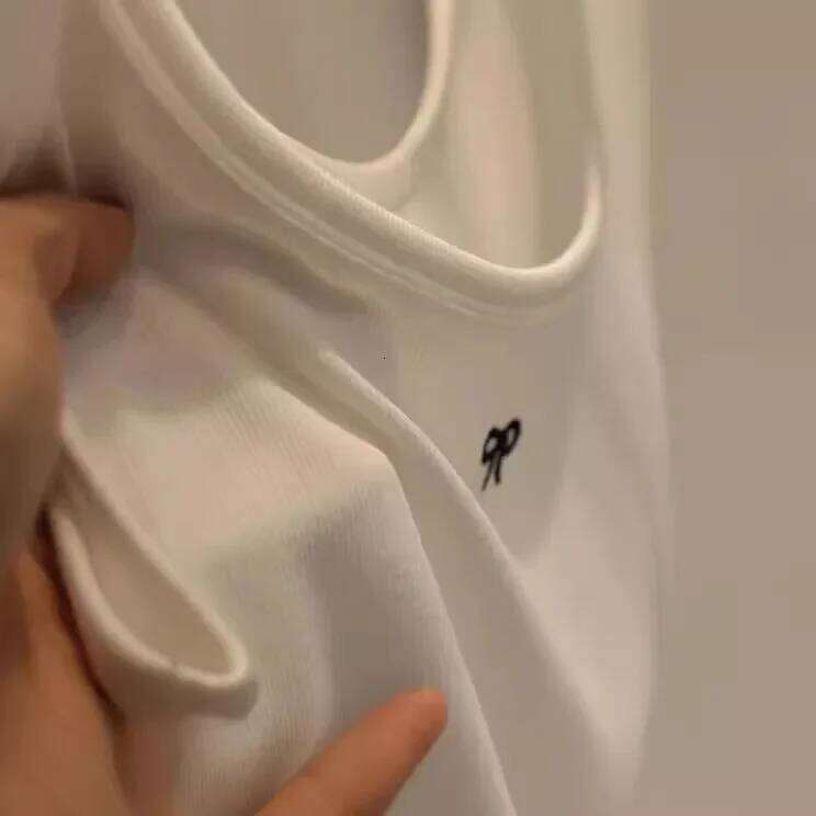 Slimming Effect Elasticity Summer New Style Women's Embroidered Butterfly Knot Sleeveless Vest Inner Wear Tank Top