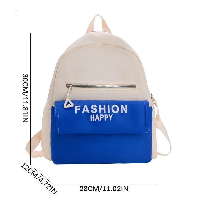 School Bags For Girls Solid Junior High Student Schoolbag Korean Version Laptop Backpack Women Boys 250605