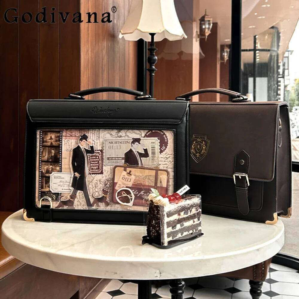 Fashion Jk Transparent Leather Shoulder Bags Bolso Casual Black Backpack Female Handbag Itabag