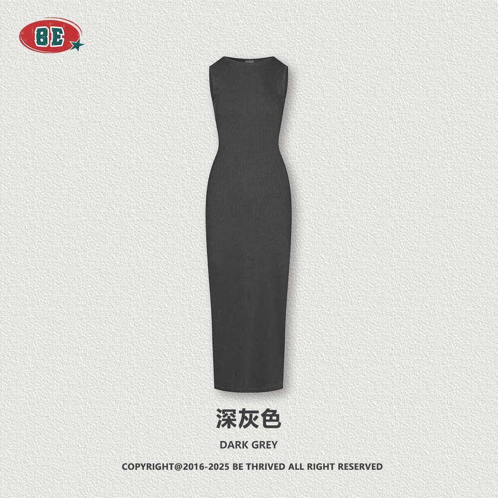 BE Women's 2025 Summer Sexy Queen's Vest, High End, and Slimming Knitted Dress for Women