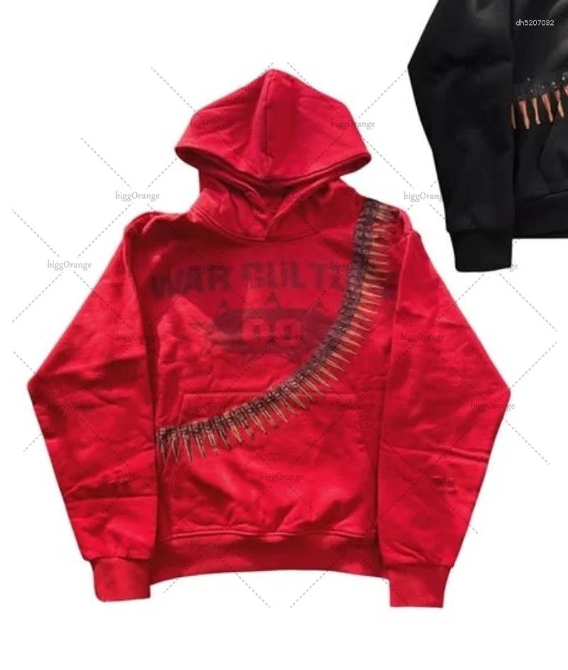 Men's Hoodies American Hip-hop Casual Letter Printing Trendy Brand Hoodie Men 2025 High Street Harajuku Punk Oversized Sweatshirt Women
