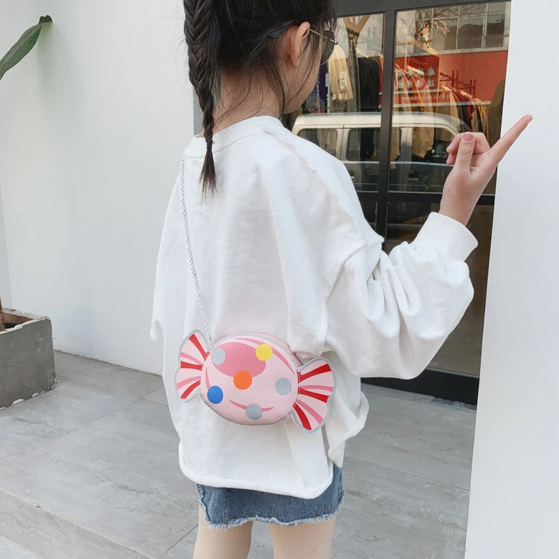 Kids Cute Candy Shoulder Bag Princess Girls Crossbody Messenger PU Leather Small Handbag Bags Coin Purse 250605