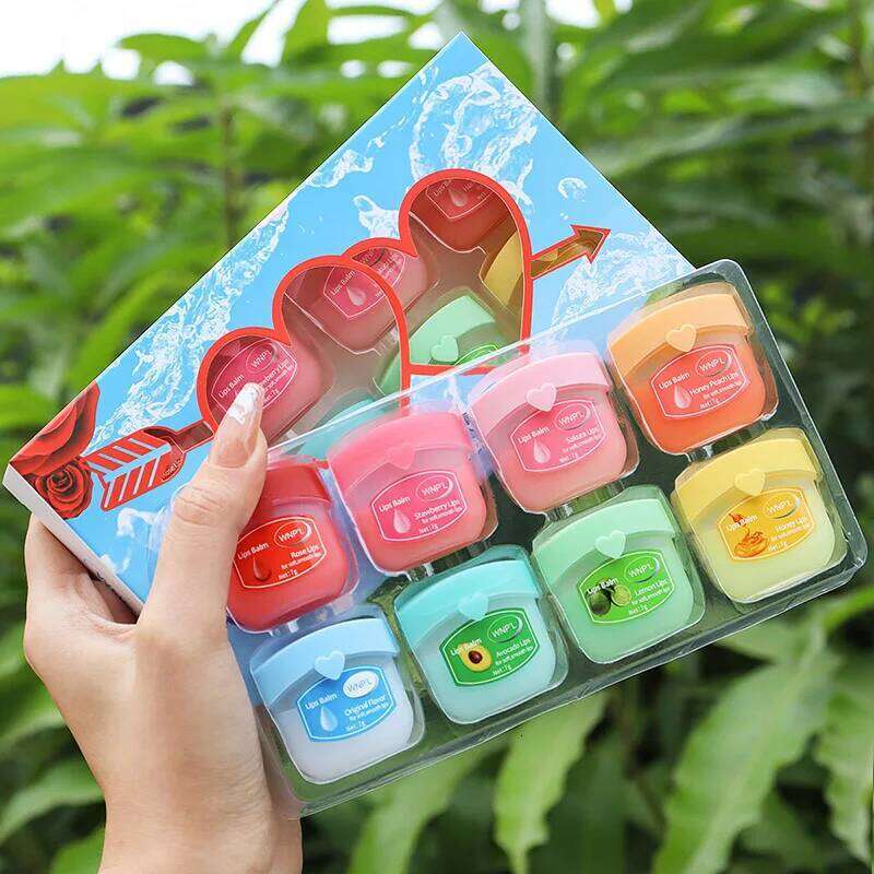 free shipping 4/6/8pcs Fruit Series Lip Balm Set Set Moisturizing Reing Non-sticky Anti-Cracked Lip Mask Vaseline for Lips Makeup