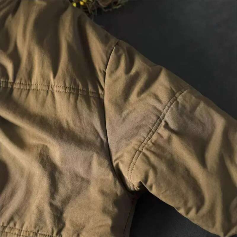 Johnature Women Vintage Hooded Button Solid Color Coats 2024 Winter New Long Sleeve Pockets Warm Plus Cotton Parkas