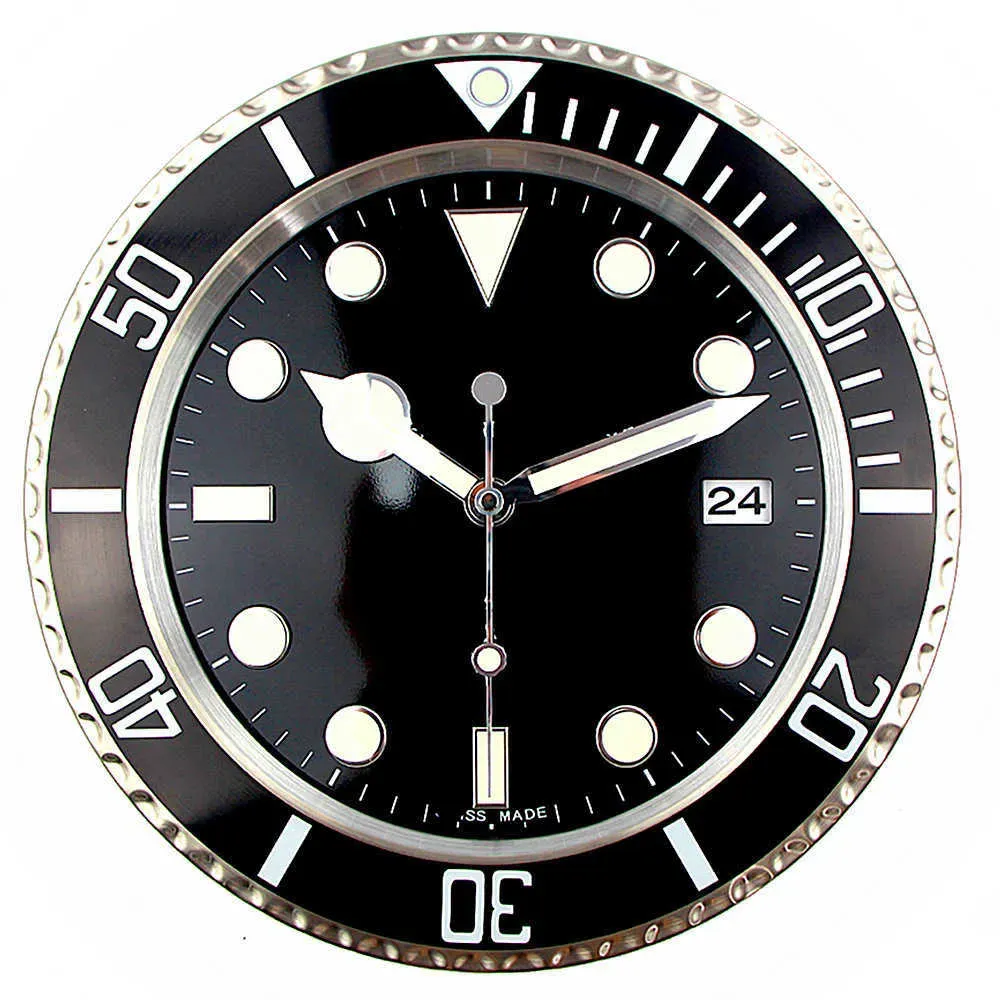Wall Clocks Wall Clocks Super Silent Wall Clock Metal Modern Large Wall Watch Home Stainless Steel Luminous Clock The Date Will Work R250325 S25821