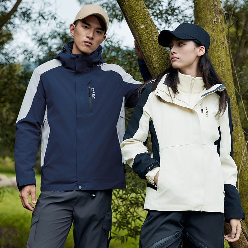 Ddmyoutdoor Autumn Winter Outdoor Assault Women Three In One Detachable Two Piece Set With Thick Velvet And Windproof Waterproof Jacket For Men Jacket