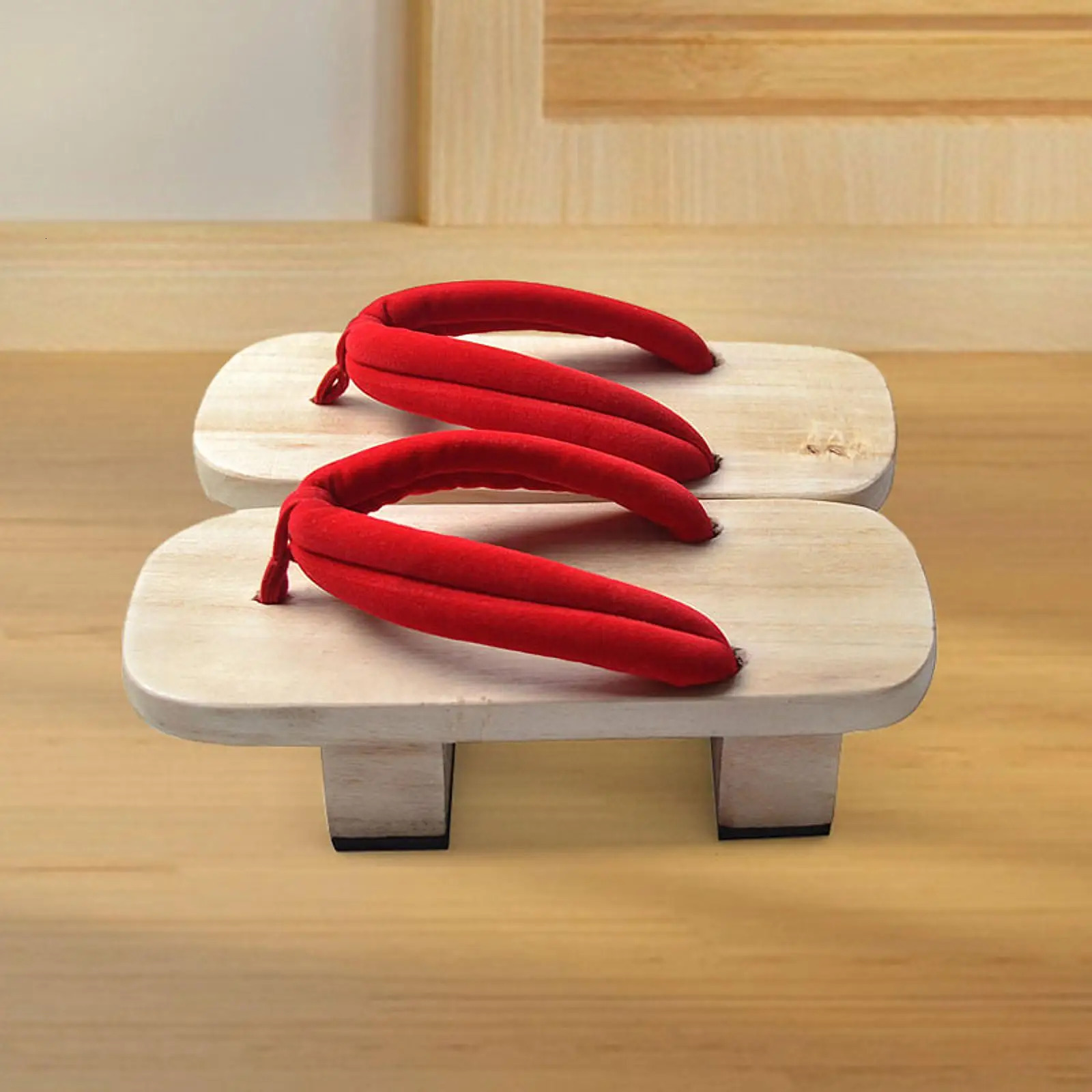 Japanese Wooden Sandals Clogs Shoes Stylish Flip Flops for Stage Performance Nonslip Bottom Cosplay Costume Apartment Carnivals 250604