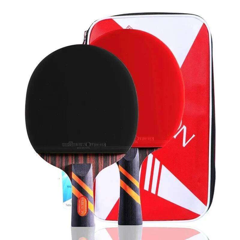 New 8 Star Walnut Surface 5plywood+2 Inner Carbon Ping Pong Paddle 2pcs/set Powerful Table Tennis Racket for Adults ping pong