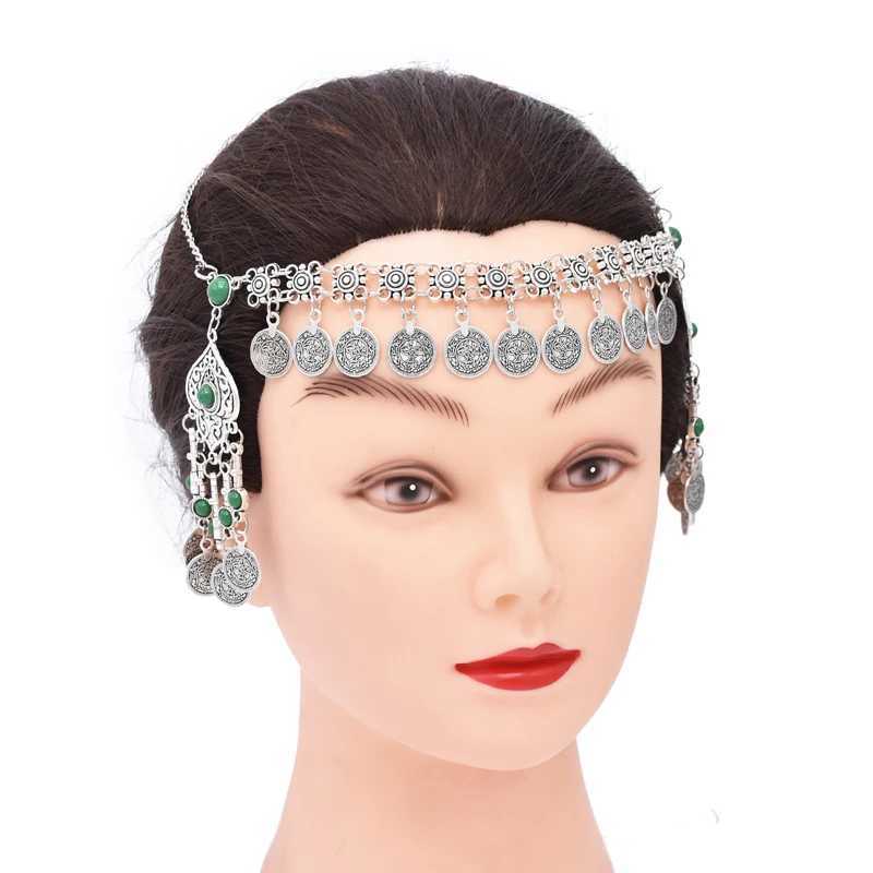 Vintage Kadn Sa Taklar Trk Para Kolye Pskl fadeli Parti Sa Aksesuarlar Bohemian Etnik Charms Kafa Band Kadn Z250605