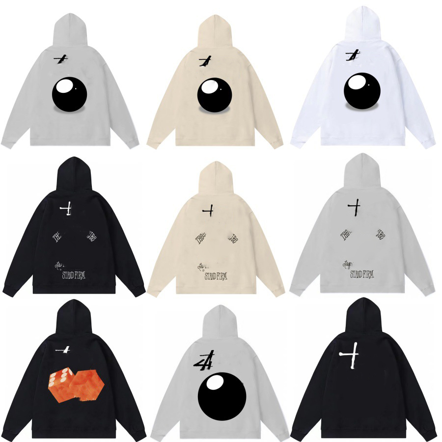 Designer Mens Hoodie Letter Dice Pattern Sports Sweatshirt Vintage Hip Hip Loose Cotton Hoodies Men Women Streetwear