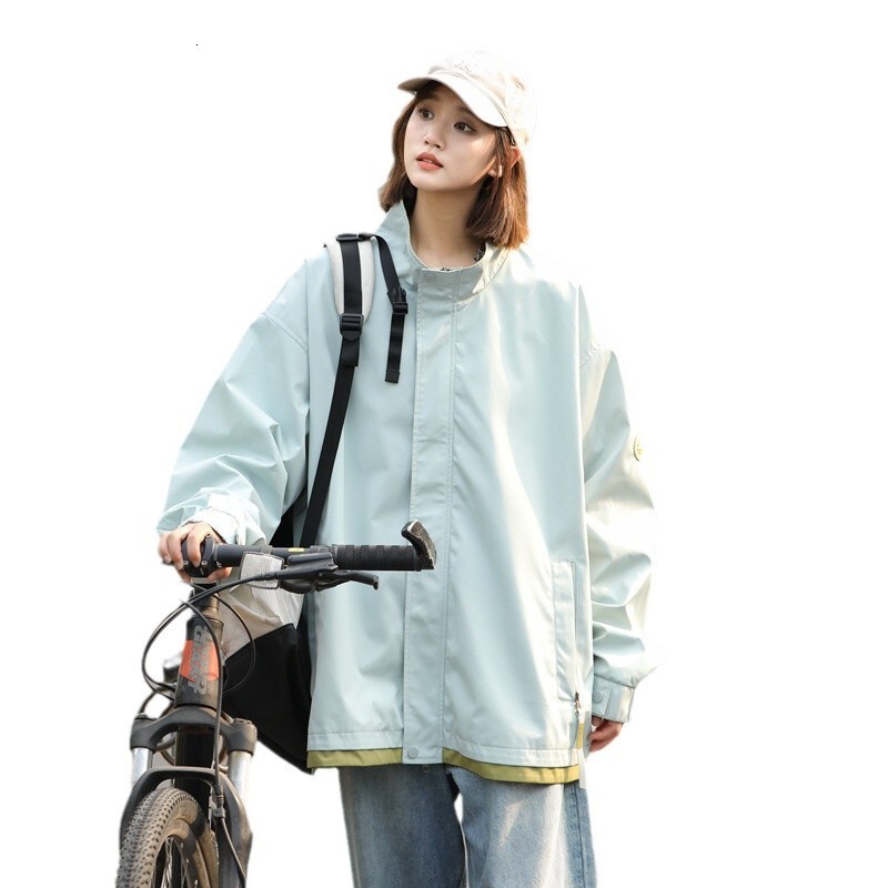 Ddmyoutdoor Spring And Autumn Unisex Jacket Waterproof Lightweight Solid Color Hooded Casual Versatile American Fashion Ins Jacket Jogging Suit