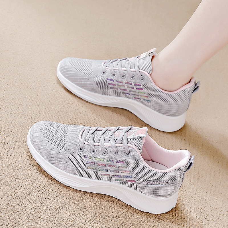 Casual Shoes Flyknit Women S Spring New Casual Soft Sole Lightweight Running Travel Shoes Breathable Sports Comfortable Ddmysaturn