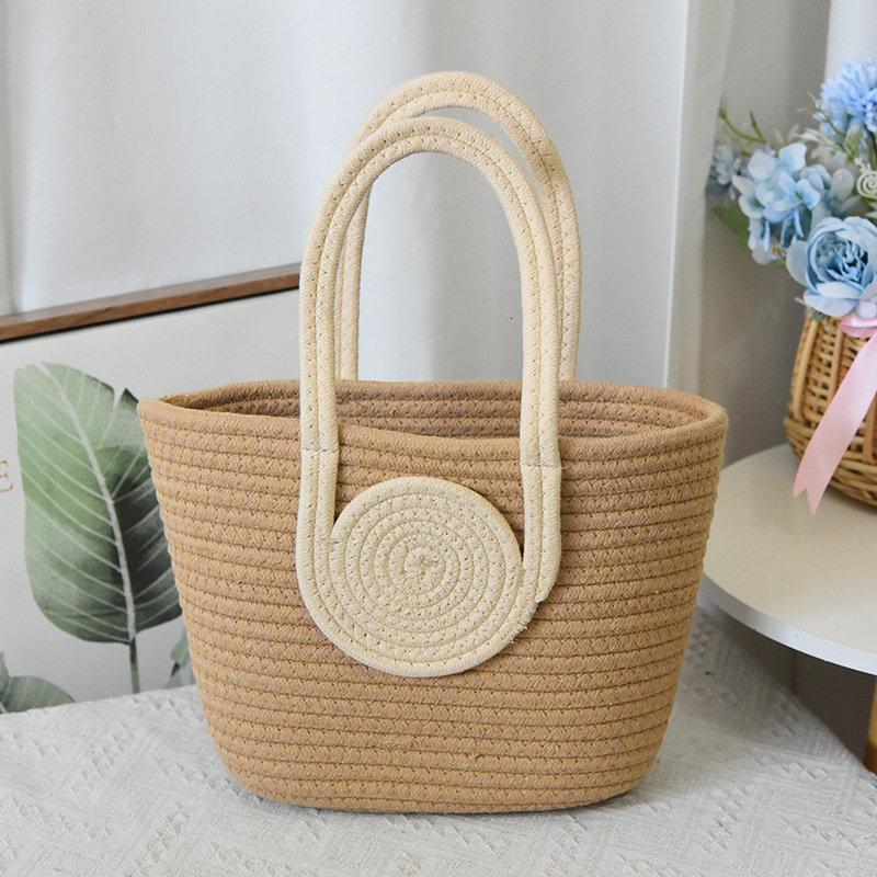 Top quality Brand High Quality New Style Cotton Rope Woven for Women Style New Large Capacity Fashionable Tote Bag Versatile New Free Delivery Designe