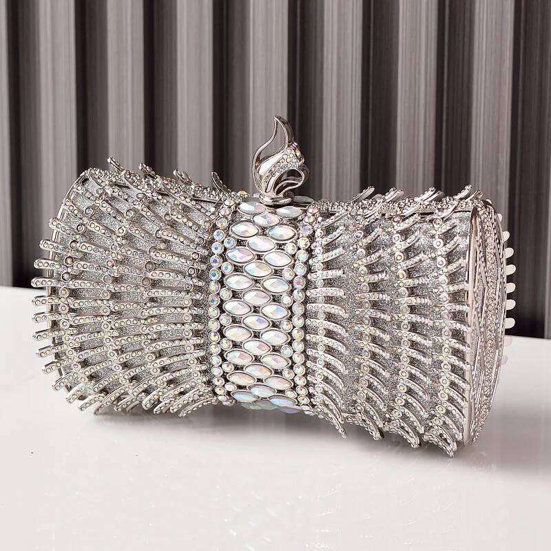 Woman Crystals Clutch Purse Wedding Bridal Clutches Purses Dinner Banquet Dia Handbags Party Evening Bag