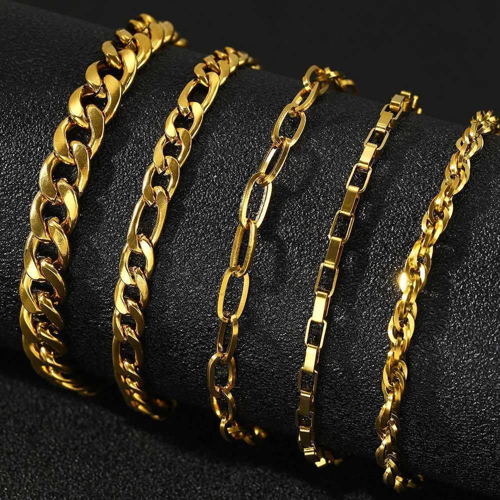 Stainless Steel Bracelet Premium Texture Chunky Chain Simple Bracelet No Fade High Quality Atmosphere Bracelet For Women Jewelry W250606