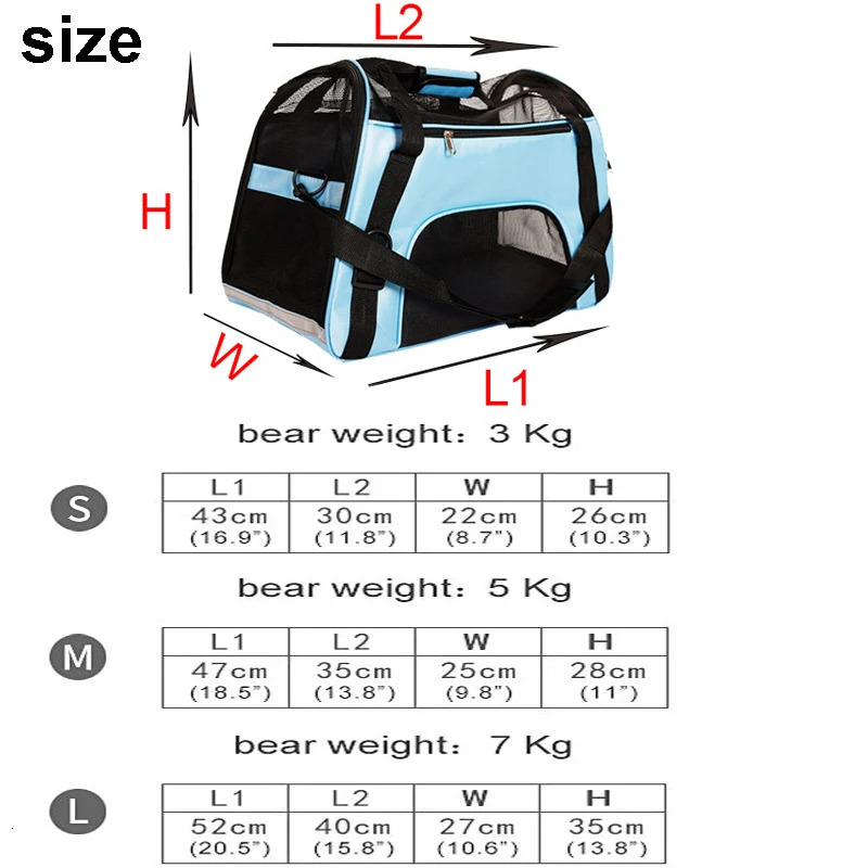 Cat Bags Soft-Sided Portable Dog Mesh Breathable Bags for Cats Dogs Comfort Foldable Handbag Pet Transport Bag 250603