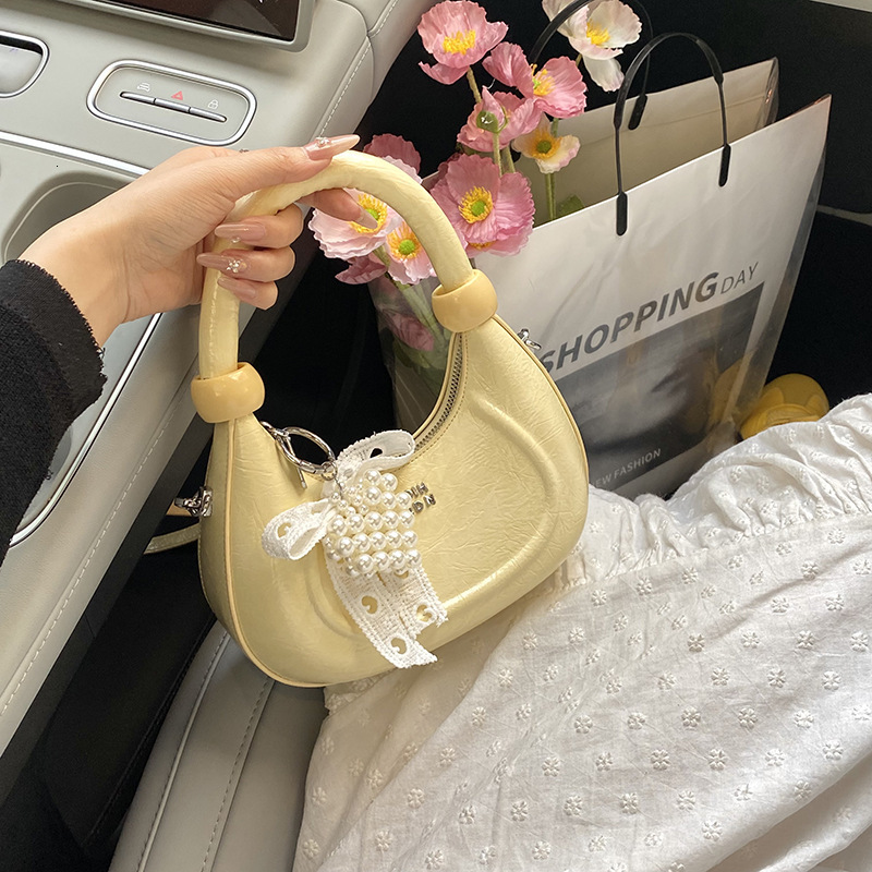 designer 2025 New Small Bag Summer Crescent Bag High-end Handbag Fashion Single Shoulder Crossbody Bag Handheld Women's Bag