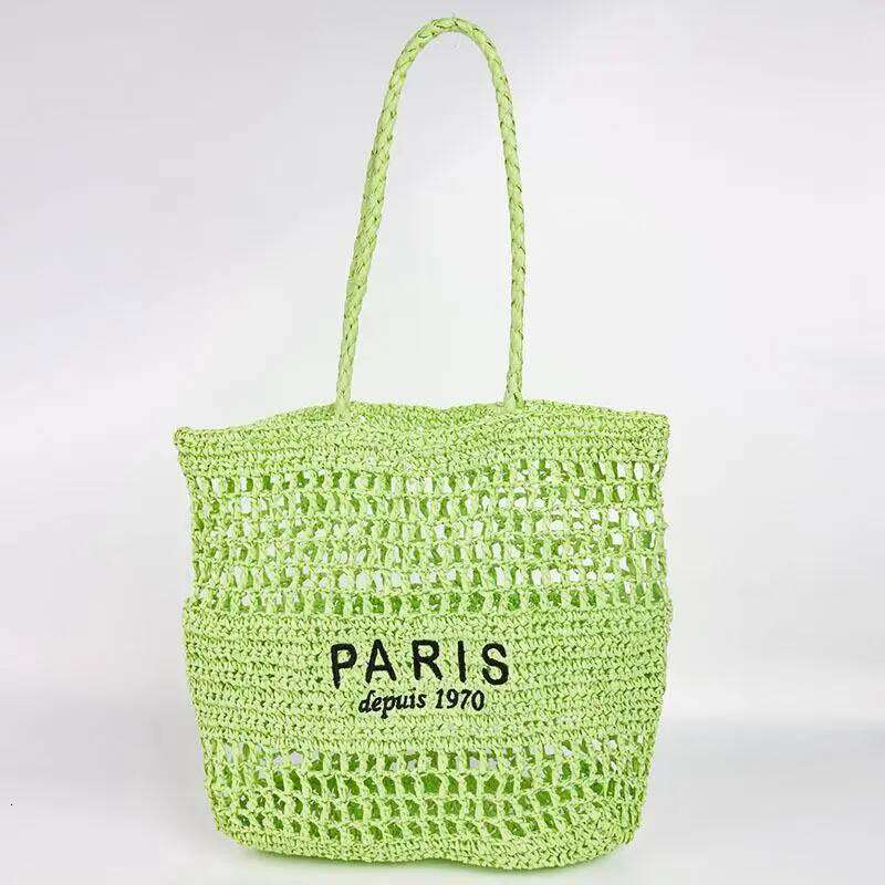 Summer Women's Fashionable Vacation Large Capacity Beach Straw Woven Handbag Design Hollow Handmade Portable Casual Handb