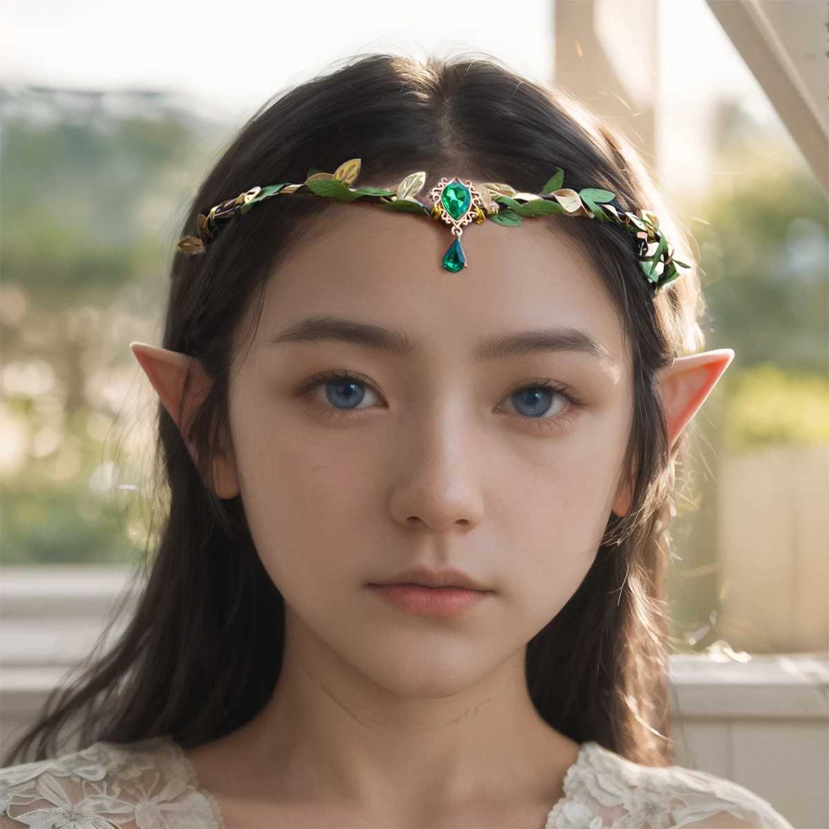 Handmade Forest Woodland Elf Hair Tiara Butterfly Deer Twig Branch Leaves Hair Crowns Fairycore Elven Hair Jewelry for women Z250605