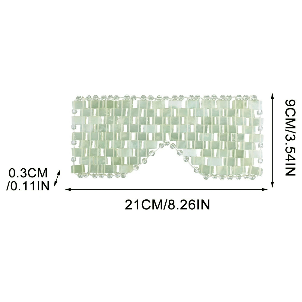 Jade Eye Mask Sleep Massager Mask Alleviate Puffiness Sleeping Eye Mask Relieve Wrinkles Anti-Aging for Cold Therapy 250603