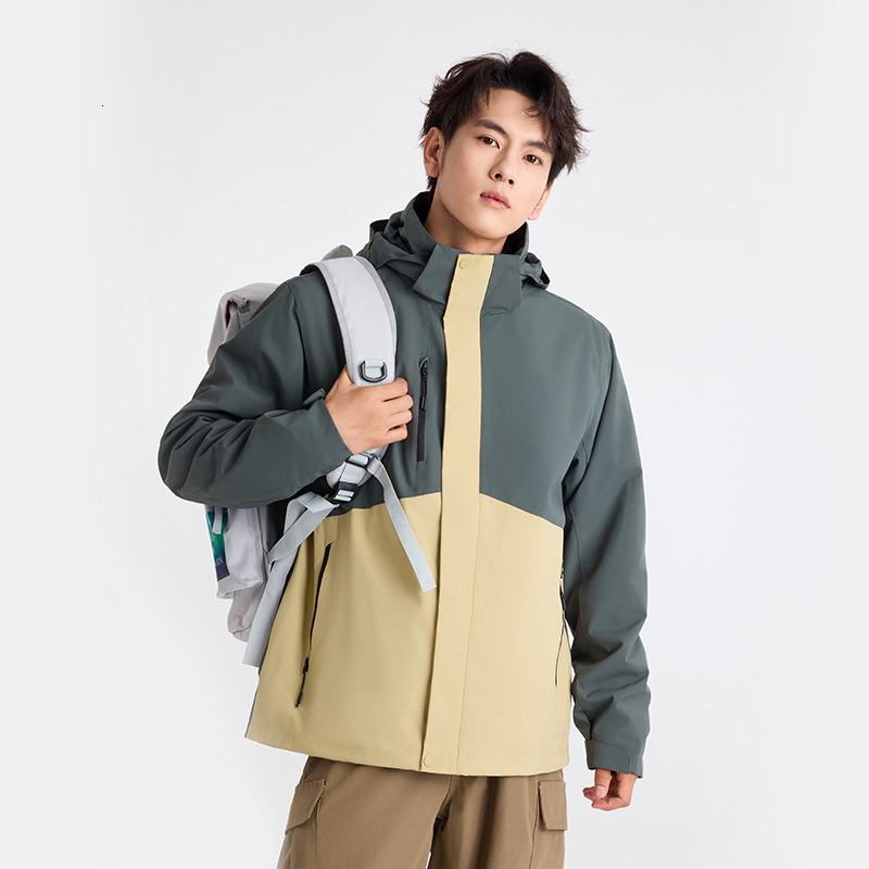 Ddmyoutdoor Autumn Winter Three In One Color Blocked Men S Windproof Outdoor Hiking Warm Fleece Jacket LG Jackets