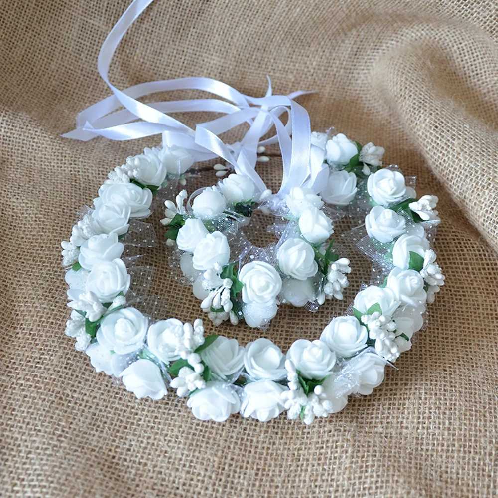 Fashion Flower Headband Wedding Headwear Lightweight Jewelry Color Retention Headdress for Banquet Wedding Dresses Skirts Z250605