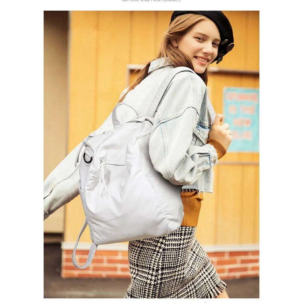 SNAILLADY White Soft PU Casual Large Women Backpack Back To School Youth Anti Theft Teenager Shoulder Book Bag 2025/06/06