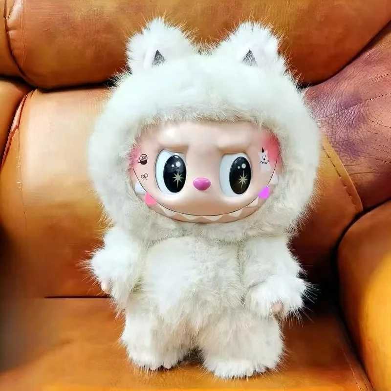 Zimomo Angel Change Monster Labubu Series Vinyl Doll 38cm White Cat Blind Box Creative Model Toy Unique Birthday Gift X250606