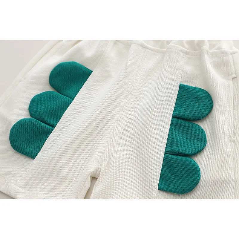 New Summer Infant Baby Girls Boys Cotton Clothes Sets Toddler Kids 3D Cartoon Crocodile T-Shirts Top and Shorts 2pcs/Set Outfits R250606