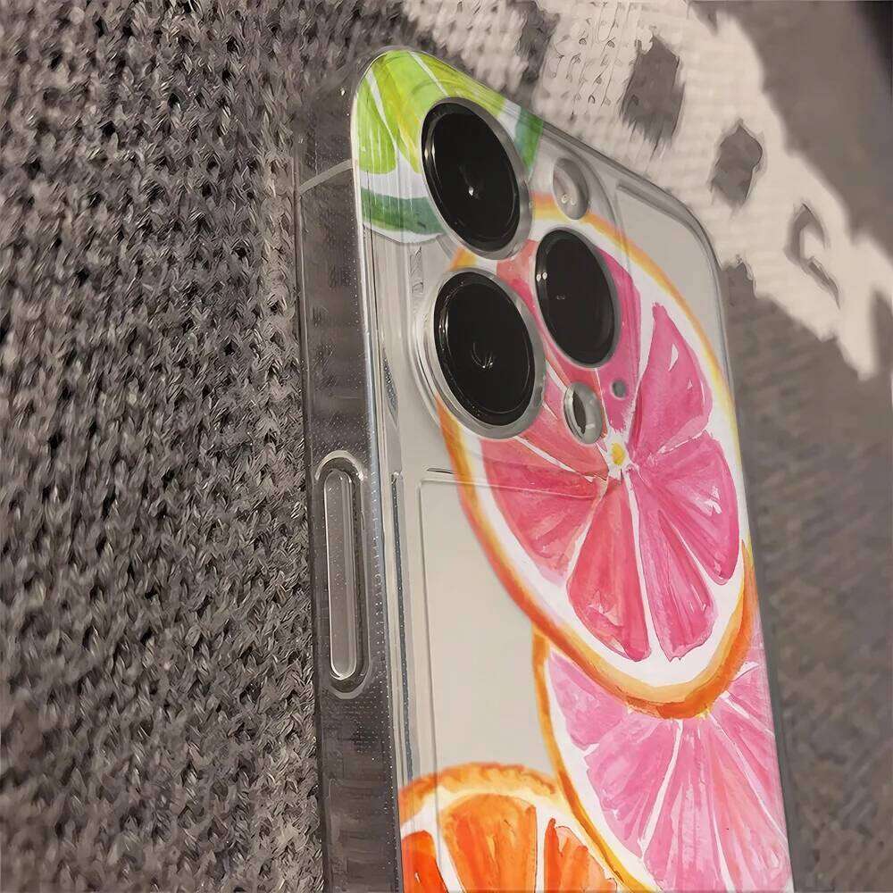Refreshing Lemon Transparent Soft TPU Phone Case For IPhone 16 Pro Max 14 13 12 11 XS X XR 7 8 Plus coque iphone 15 Cover