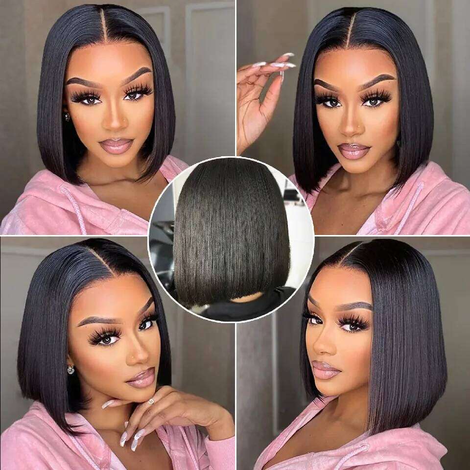 Raw Vieamese Unprocessed Cuticle Aligned Double Drawn 13x4Hd Human Hair Lace Front Wig Glueless Short Bob Wigs On Sale