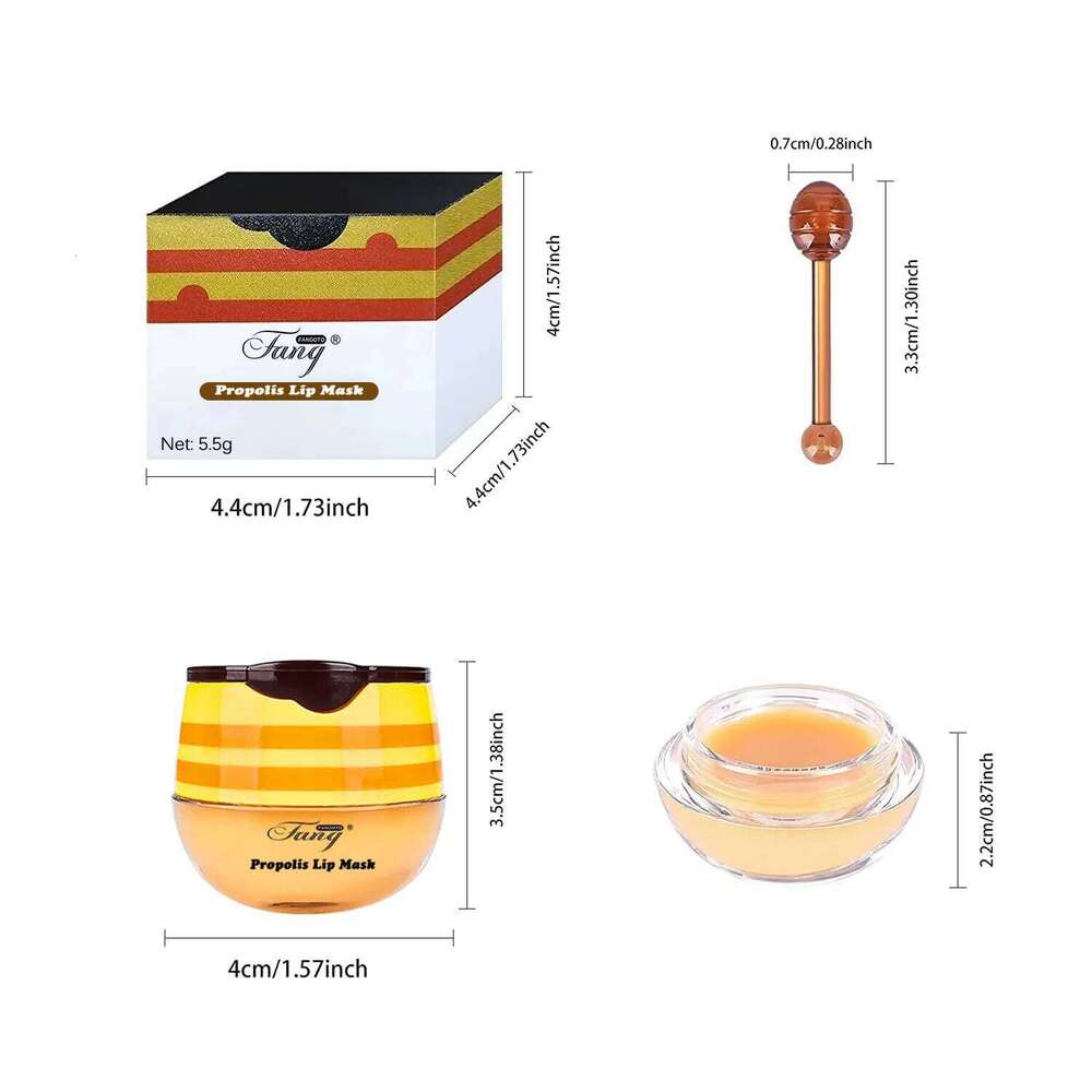 free shipping 5.5g Lip Sleep Mask Night Sleep Maintenance Moisturizing Lip Gloss Bleach Cream Nourishing Lip Care Strawberry Honey
