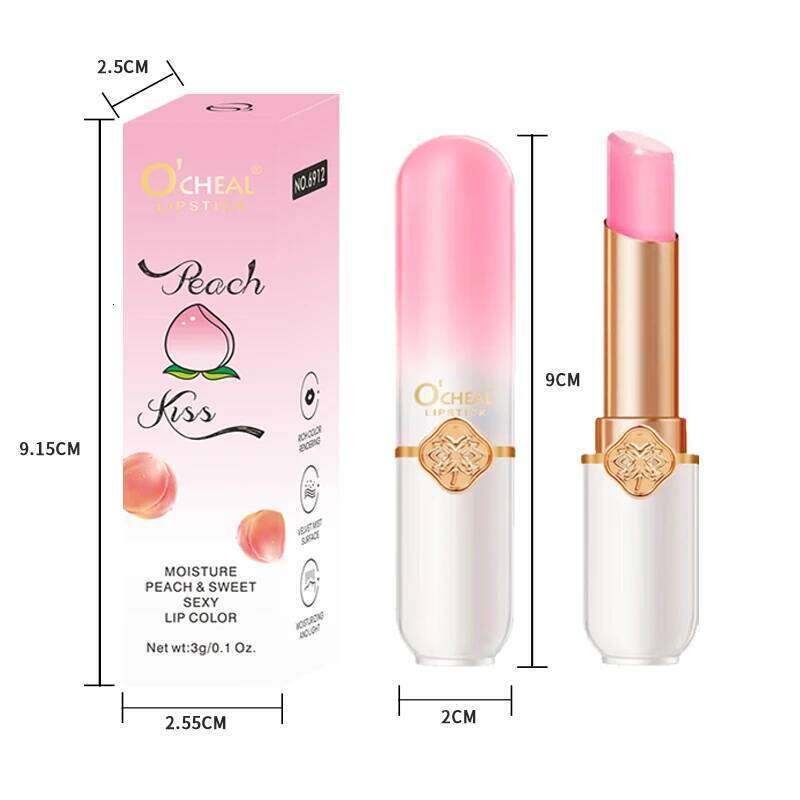 free shipping OCHEAL Color Changing Lipstick Fruit Lip Balm Moisturizing Waterproof Long Lasting Moisturizing Lip Balm Temperature Changing