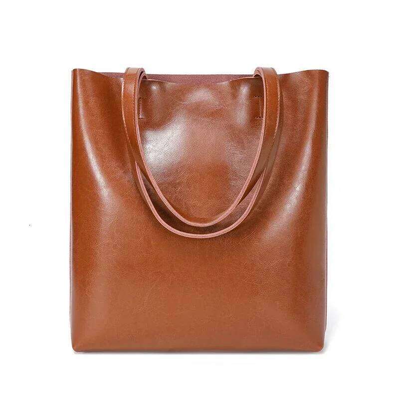 Designer Bags 2025 Women Cow Genuine Leather Large Vintage Cowhide Handbags Female Office Hand Shoulder Bags Ladies Tote New Luxury Bag