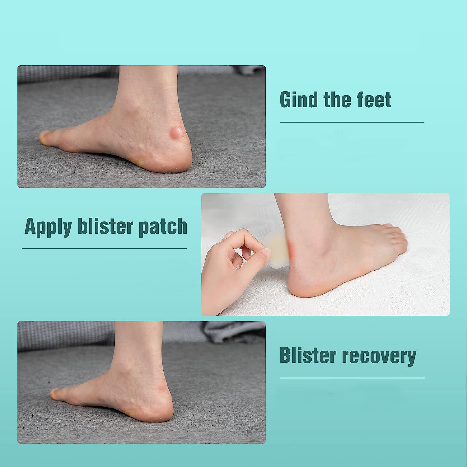 Bunion Pads, Bunion Cushions for Women and Men, Toe and Foot Protector Pads, Sole and Heel Cushions, Waterproof, Thin, 10PCS