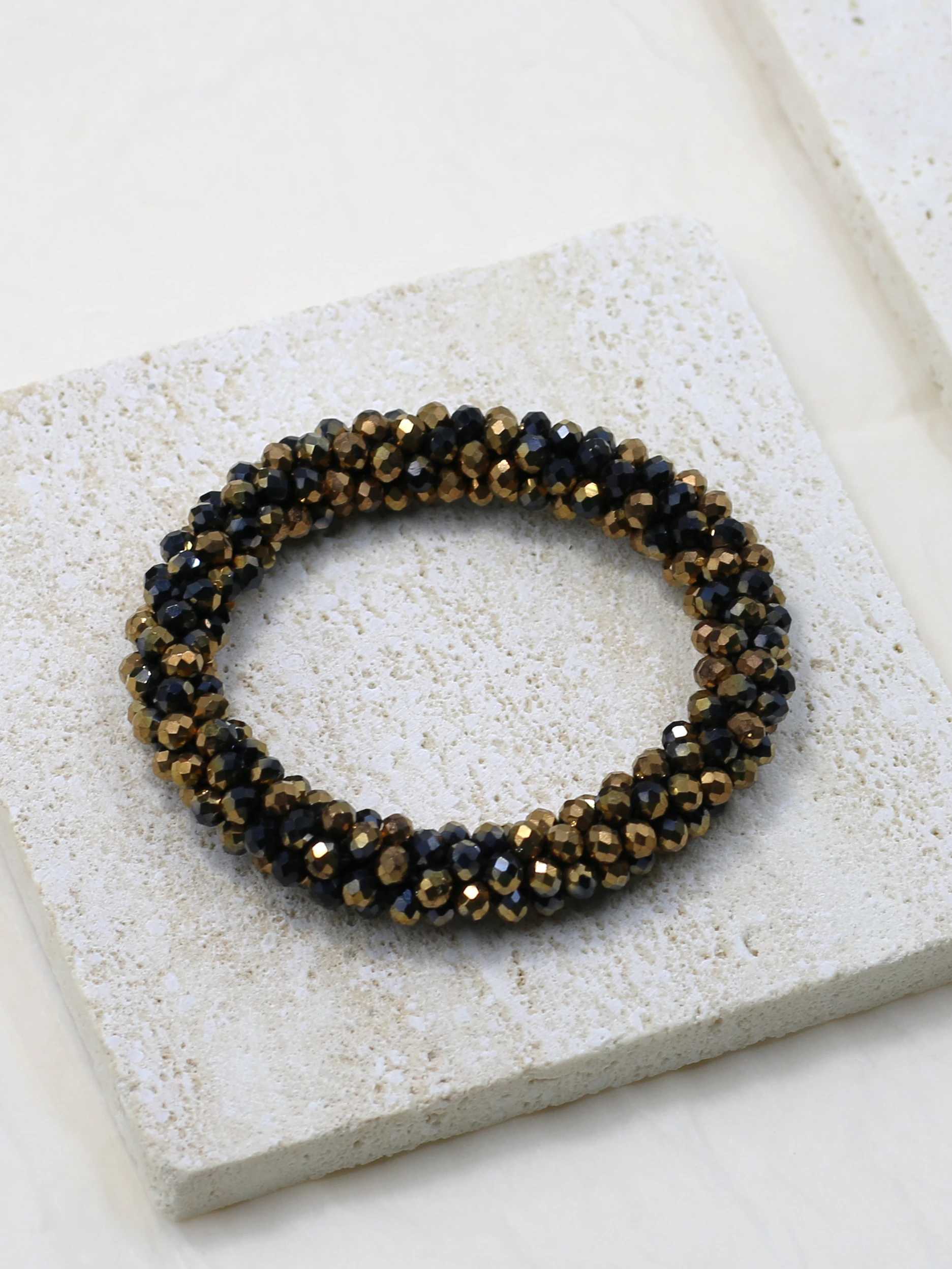 INKDEW Beads Elastic Bracelet Handmade Strand Crystal Bracelets for Women Gift Multicolor Bracelets Jewelry boho BR001 W250606