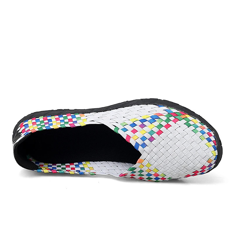 EOFK Summer Women Flats Loafers Handmade Shoes Woven Sneakers Breathable Soft Casual Comfort Moccasin Ladies Shoes 250603