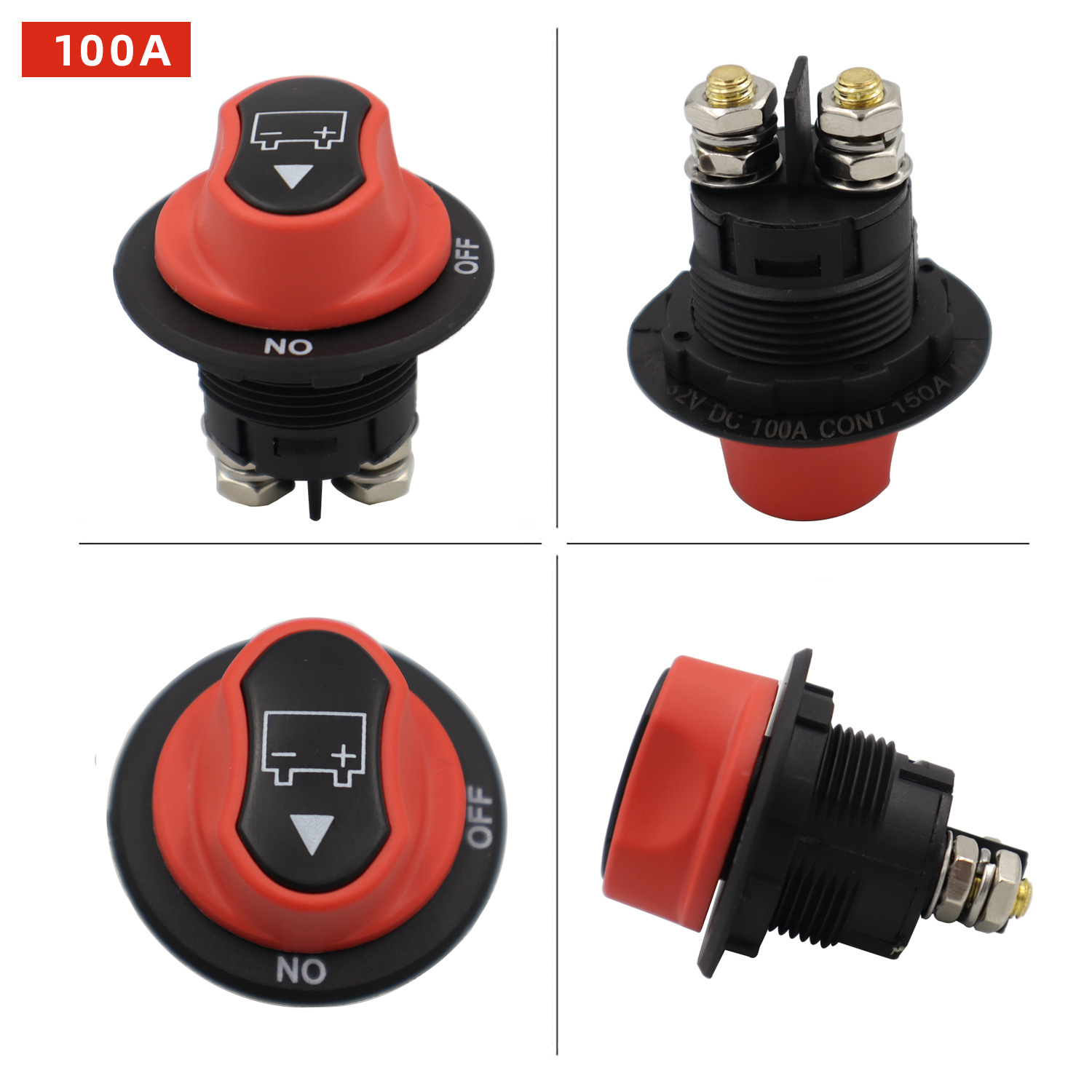 Car Modification Black Old Handle Disconnect Switch Car Current Circuit Protection Knob Control Switch 2pcs Set