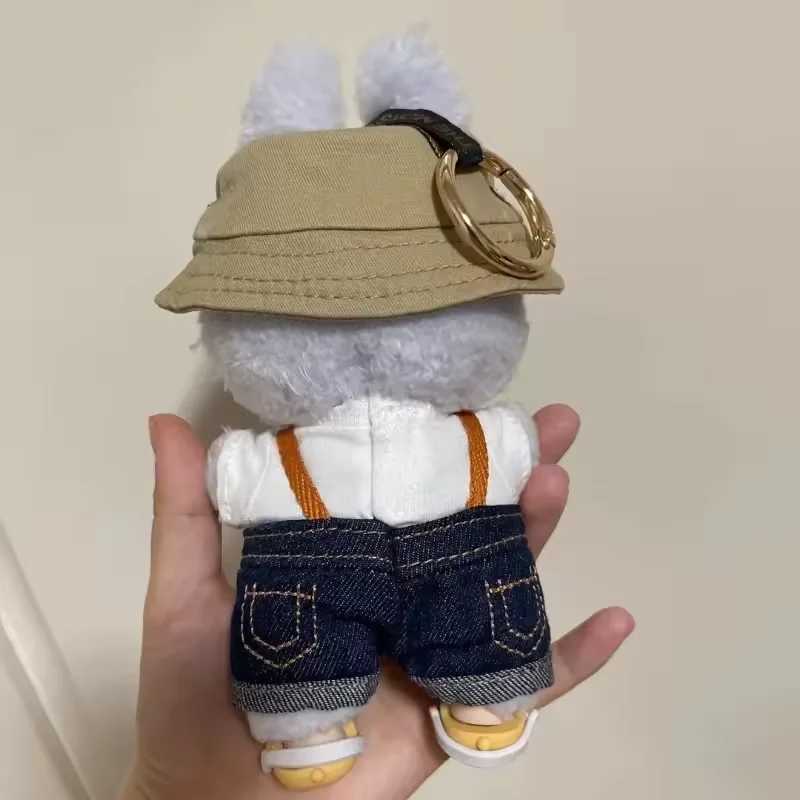 Labubu The Monsters Fall In Wild Series Plush Vinyl Doll Backpack Pendant Decoration Keychain Denim Labubu Fans Collect Gifts X250606