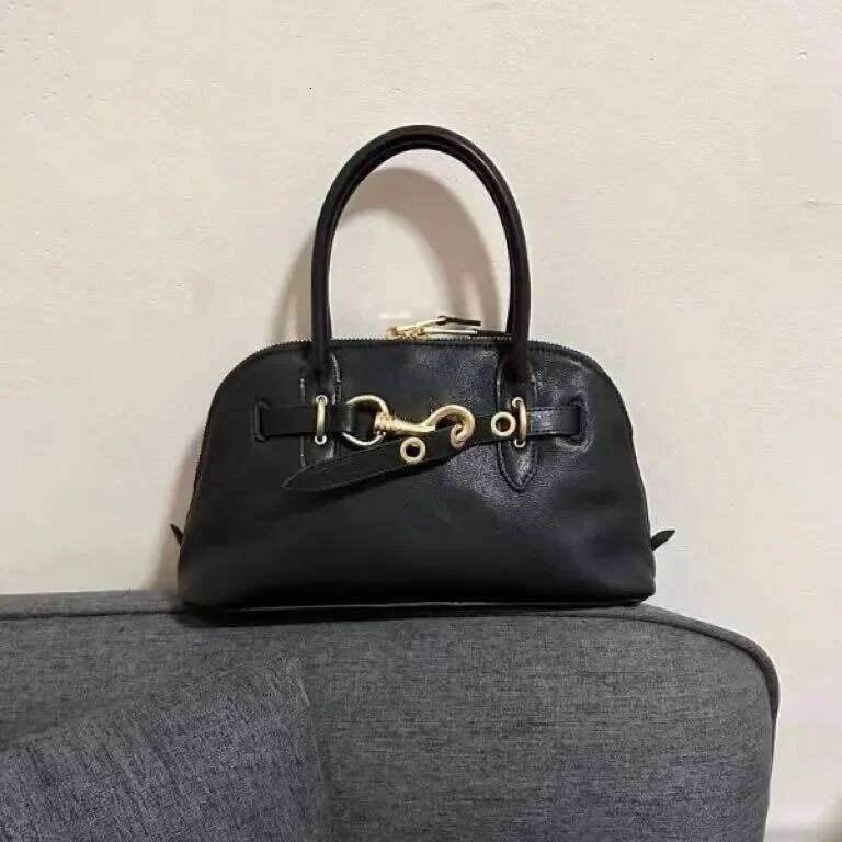 Vintage High-End Feel Cow Leathershell Tote Fashionable Single Shoulder Slant Cross Women's Underarm Bag