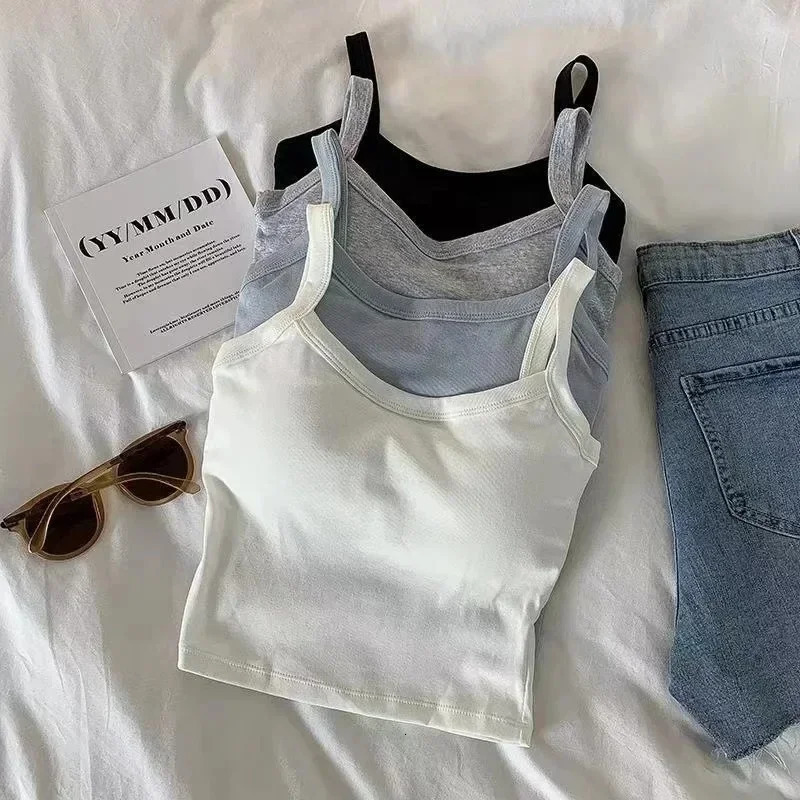 Crop Top Women Sexy Sleeveless Tops Fashion Female Underwear Ladys Camisole Girl Basic Tshirt Vest Lingerie Bras Tube y250527