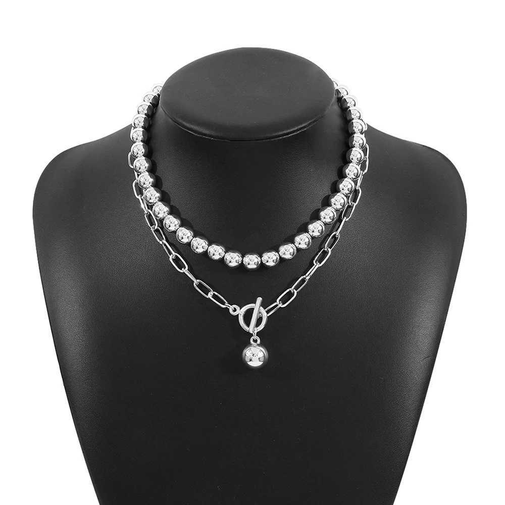 Big CCB Ball Beaded Chain Jewelry Sets for Women Trendy Choker Collar on the Neck Bracelet Accessories Fashion Jewelry S006 Y250605